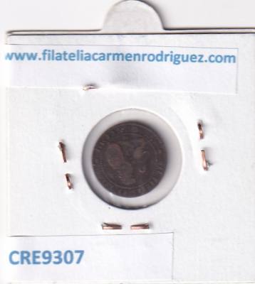 CRE9307 MONEDA ESPAÑA GOB. PROVISIONAL 1 CENTIMO 1870 BARCELONA OM COBRE