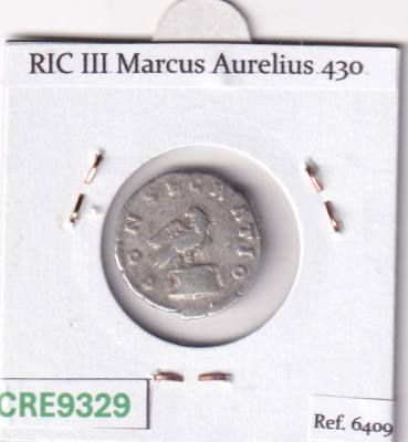 CRE9329 MONEDA ROMANA DENARIO ROMA ANTONINO PIO AGUILA EN ALTAR POST. 141