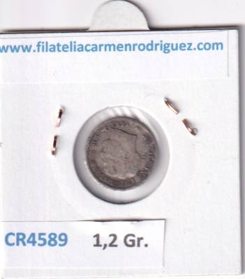 CR4589 MONEDA ITALIA REINO NAPOLEONIOS 5 SOLDI 1813 MILAN PLATA