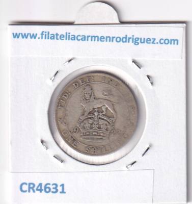 CR4631 MONEDA REINO UNIDO 1 CHELIN 1922 PLATA