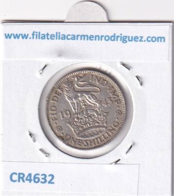 CR4632 MONEDA REINO UNIDO HEORGE IV 1 CHELIN 1943 PLATA