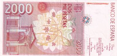 CRBS3293 BILLETE ESPAÑA 2000 PESETAS 1992 SERIE 1B  MBC