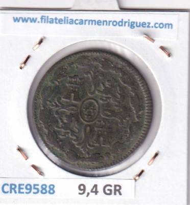 CRE9588 MONEDA ESPAÑA FERNANDO VII 8 MARAVEDIS 1820 JUBIA TIPO 63 COBRE