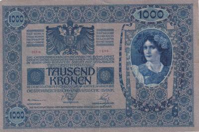 CRBX2892 BILLETE ALEMANIA 1000 MARCOS 1902 CON RESELLO ROJO MBC