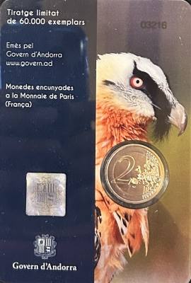 HEUR0699 MONEDA ANDORRA 2 EUROS 2025 (Naturaleza) COIN CARD