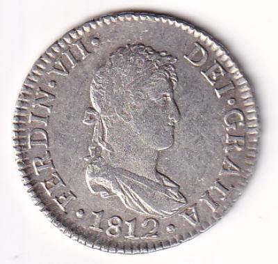 CRCAP122 MONEDA ESPAÑA FERNANDO VII 2 REALES CADIZ CI 1812 RBO