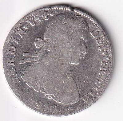 CRCAP143 MONEDA ESPAÑA FERNANDO VII 8 REALES 1810 MEXICO HI