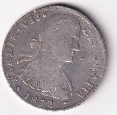 CRCAP144 MONEDA ESPAÑA FERNANDO VII 8 REALES 1811 MEXICO HI