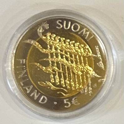 CREXP717 ESTUCHE MONEDA FINLANDIA 5 EUROS 2007 PROOF