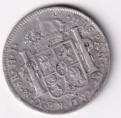 CRBAN453 MONEDA ESPAÑA FERNANDO VII 8 REALES 1810 MEXICO RESELLO CHINO