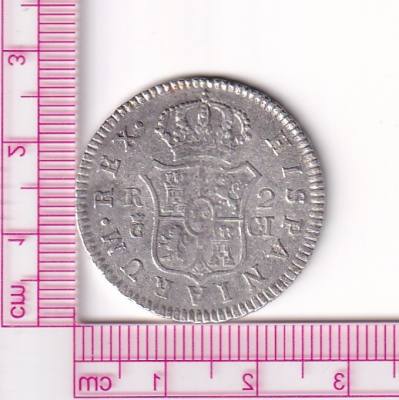 CRCAP138 MONEDA ESPAÑA FERNANDO VII 2 REALES 1810 CI CADIZ PLATA