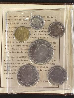 CREXP707 CARTERA MONEDA ESPAÑA MUNDIAL 1982 *80 NUEVAS