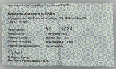 CREXP709 ESTUCHE MONEDA PAISES BAJOS 2,5 ECUS 1996 PLATA